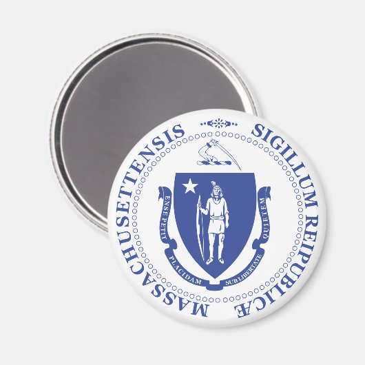 Massachusetts-teken Magneet (Voorkant / Achterkant)