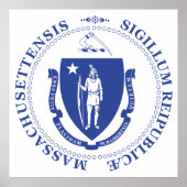 Massachusetts-teken Poster (Voorkant)