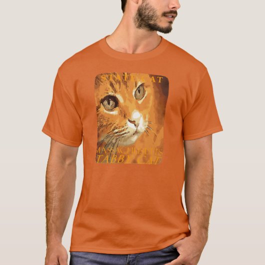 Massachusetts Territory Cat De Oranje Tabby Cat T-shirt (Voorkant)