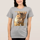 Massachusetts Territory Cat De Schattigee Tabby Ca Tri-Blend Shirt (Voorkant)