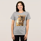 Massachusetts Territory Cat De Schattigee Tabby Ca Tri-Blend Shirt (Voorkant volledig)