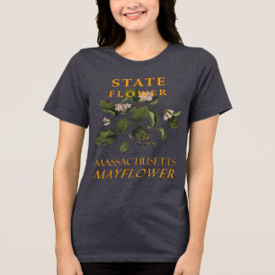 Massachusetts Territory Flower De Mayflower Tri-Blend Shirt
