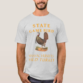 Massachusetts Territory Gamebird Het Wilde Turkije T-shirt