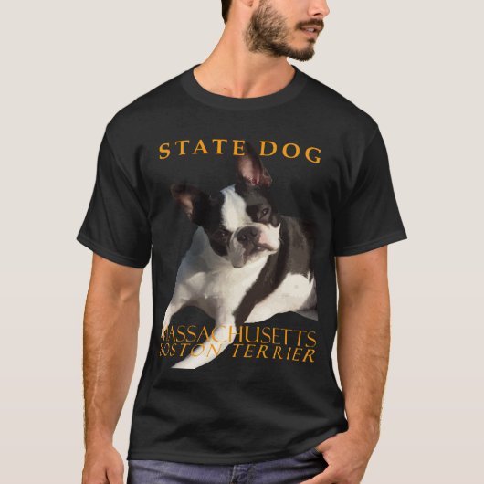 Massachusetts Territory Hond De Boston Terrier Vec T-shirt (Voorkant)