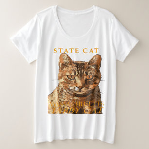 Massachusetts Territory Kat De Gorgeous Tabby Kat Grote Maat T-shirt