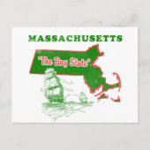 Massachusetts The Bay State Design Briefkaart (Voorkant)
