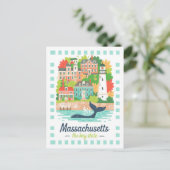 Massachusetts the Bay State Verenigde Staten Zomer Briefkaart (Staand voorkant)