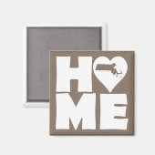 Massachusetts Thuis Hart Staat Koelkastmagneet Magneet (Voorkant / Achterkant)