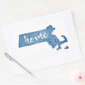 Massachusetts Thuis Houtnerf Rechthoekige Sticker (Envelop)