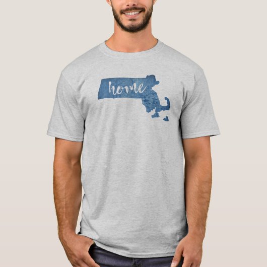 Massachusetts Thuis Houtnerf T-shirt (Voorkant)