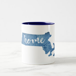 Massachusetts Thuis Houtnerf Tweekleurige Koffiemok