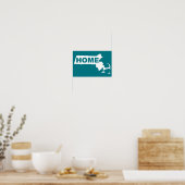 Massachusetts Thuis Weg Van Staat Poster Bord (Keuken)