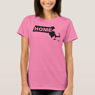 Massachusetts Thuis Weg Van State T-Shirt Tees