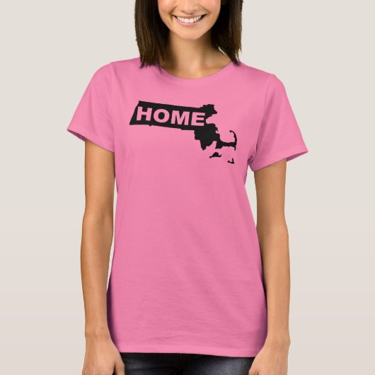 Massachusetts Thuis Weg Van State T-Shirt Tees (Voorkant)