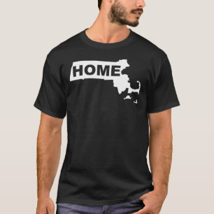 Massachusetts Thuis Weg Van State T-Shirt Tees