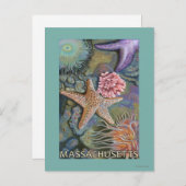 Massachusetts Tidepool Scene Briefkaart (Voorkant / Achterkant)