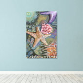 Massachusetts Tidepool Scene Canvas Afdruk (Insitu (Houten vloer))