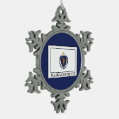 Massachusetts Tin Sneeuwvlok Ornament (Links)