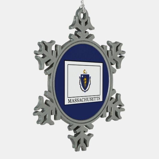Massachusetts Tin Sneeuwvlok Ornament (Links)