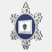 Massachusetts Tin Sneeuwvlok Ornament (Rechts)