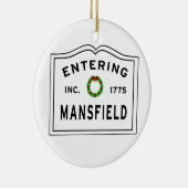 Massachusetts Town Mansfield Keramisch Ornament (Rechts)