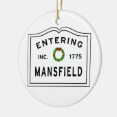 Massachusetts Town Mansfield Keramisch Ornament (Links)