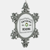 Massachusetts Town Reading Tin Sneeuwvlok Ornament (Links)