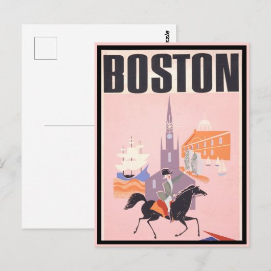  Massachusetts Travel uit Boston Briefkaart (Voorkant / Achterkant)