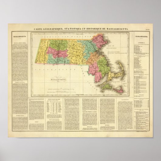 Massachusetts US Poster (Voorkant)