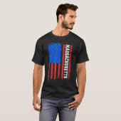 Massachusetts Usa Flag T-shirt (Voorkant volledig)