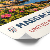 Massachusetts USA – Oude Reisposter Poster (Hoek)