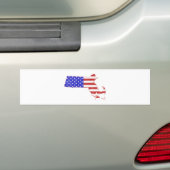 Massachusetts USA vlag silhouette state map Bumpersticker (Op auto)