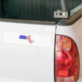 Massachusetts USA vlag silhouette state map Bumpersticker (Op Truck)