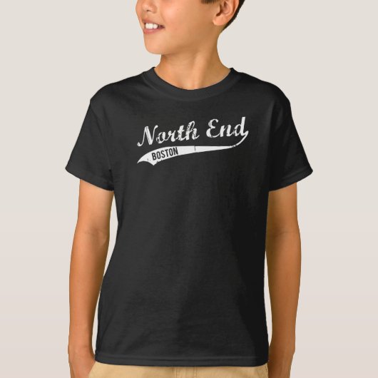 Massachusetts van North End Boston,  ontwerp van k T-shirt (Voorkant)