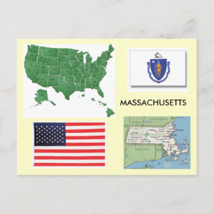 Massachusetts, Verenigde Staten Briefkaart