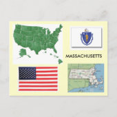 Massachusetts, Verenigde Staten Briefkaart (Voorkant)
