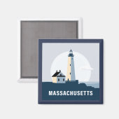 Massachusetts, Verenigde Staten Magneet (Voorkant / Achterkant)