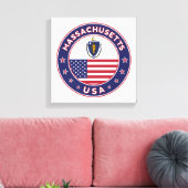 Massachusetts, Verenigde Staten, Massachusetts pos Canvas Afdruk (Insitu (Woonkamer))
