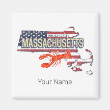 Massachusetts Verenigde Staten Retro Kaart  Vereni