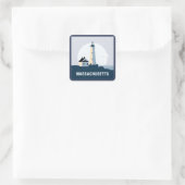 Massachusetts, Verenigde Staten Vierkante Sticker (Tas)