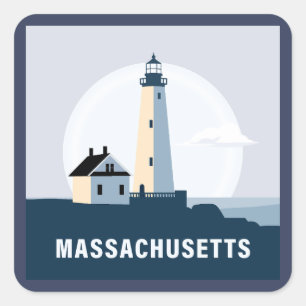 Massachusetts, Verenigde Staten Vierkante Sticker