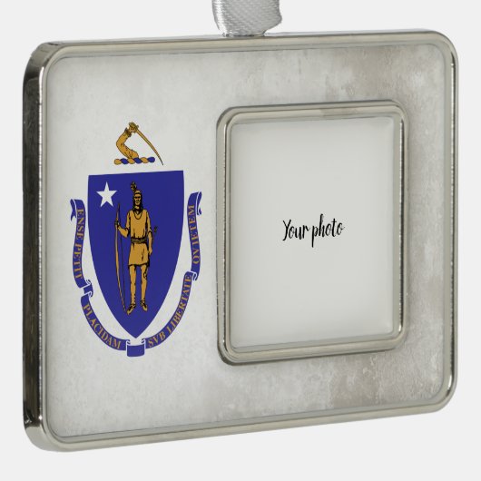Massachusetts Verzilverd Omlijst Ornament (Rechts)