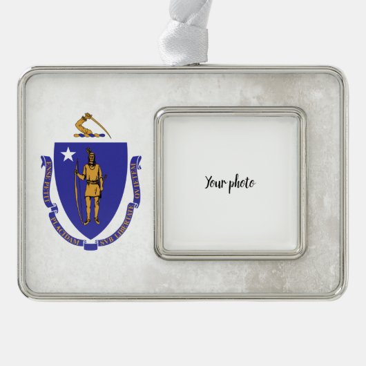 Massachusetts Verzilverd Omlijst Ornament (Voorkant)
