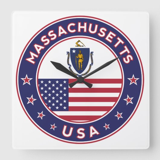 Massachusetts Vierkante Klok (Voorkant)