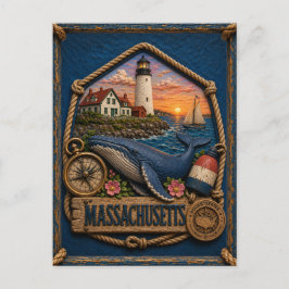 Massachusetts Vintage Reis Briefkaart