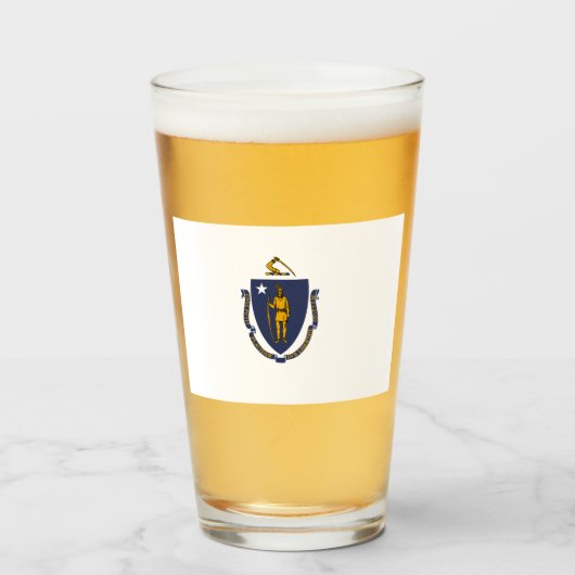 MASSACHUSETTS VLAG GLAS (Voorkant gevuld)