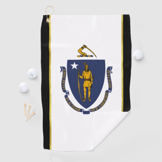 Massachusetts vlag golfhanddoek (Insitu)