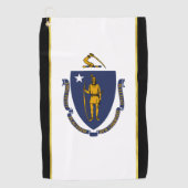 Massachusetts vlag golfhanddoek (Voorkant)