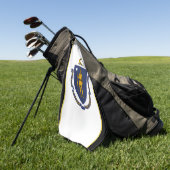 Massachusetts vlag golfhanddoek (Groen)