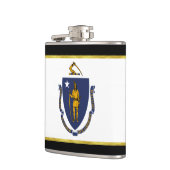 Massachusetts vlag heupfles (Links)